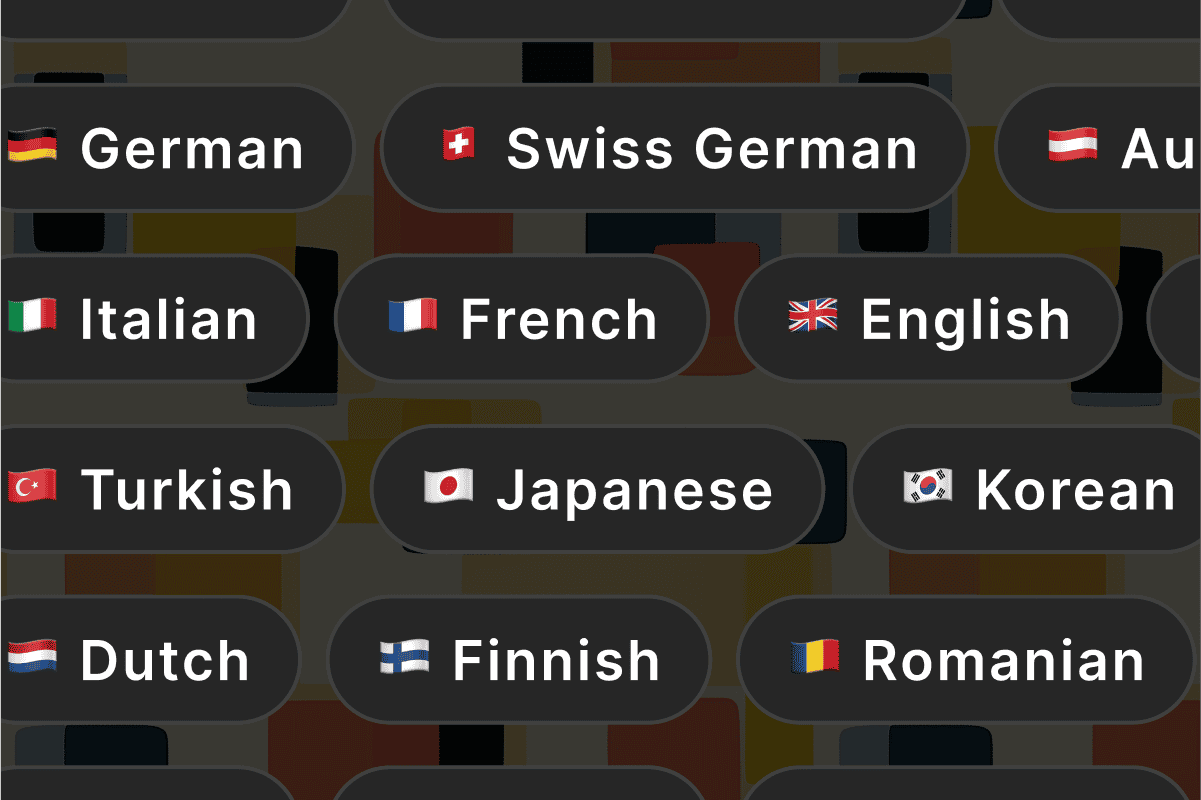 Supported languages