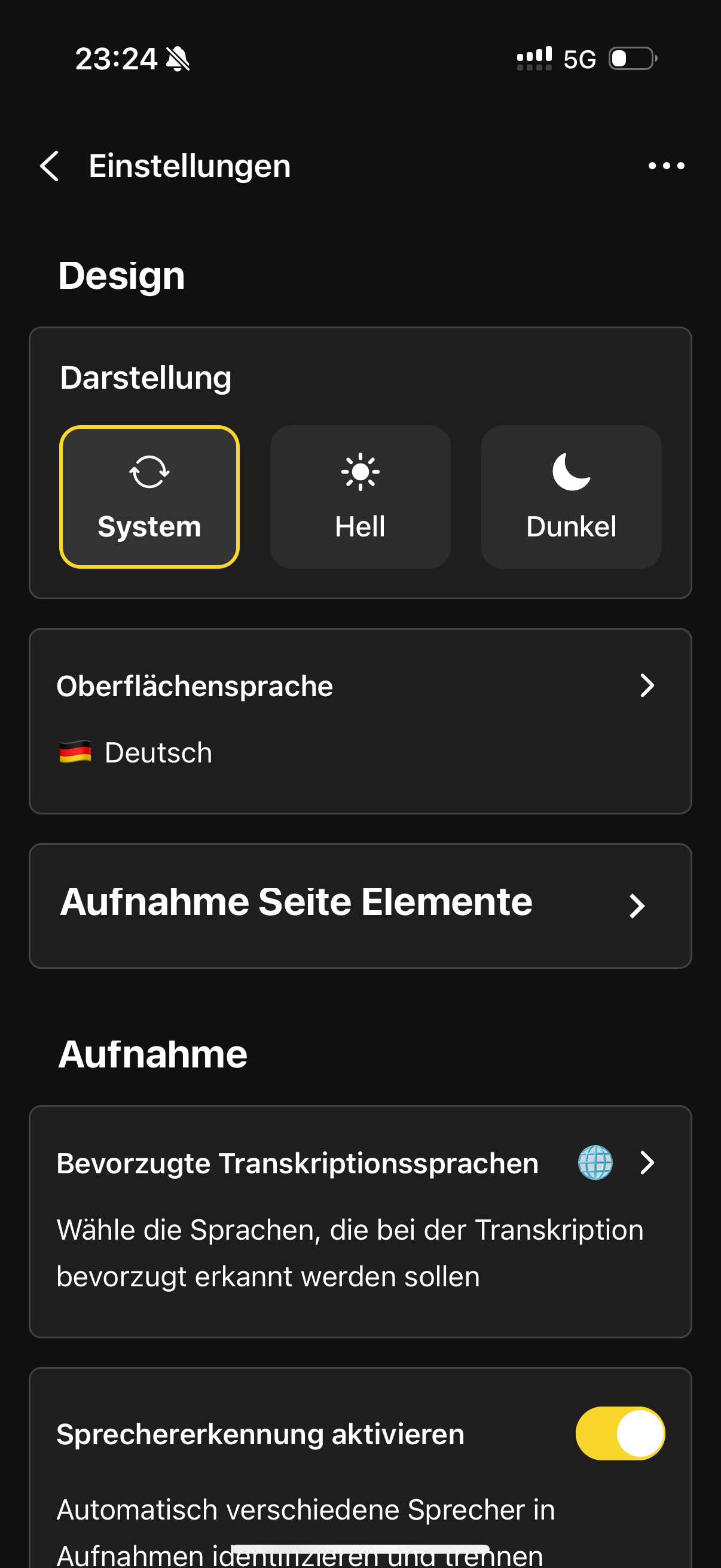 Erweiterte Einstellungen